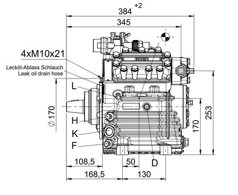 Compressor de refrigeração de ar condicionado de ônibus de tamanho OEM FKX40 560TK para ônibus Higer