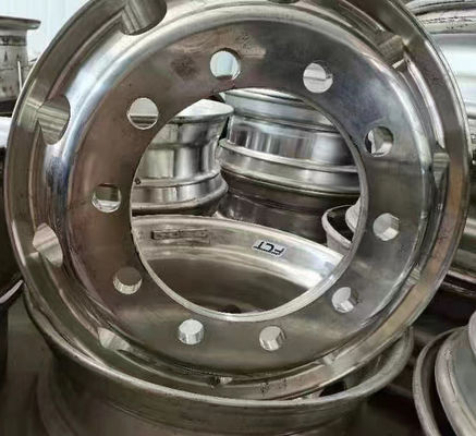 Substituição/reparação de peças de autocarro 9.0 * 22.5 Alumínio de liga de roda de borda para Zhongtong Autocarro 98mm PCD
